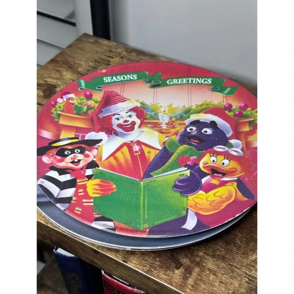 Vintage 1993 McDonald's Melamine Plate Ronald & Birdie Riding Carousel Horse - Picture 3 of 9